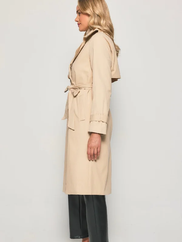 Double Breasted Trench Coat - Camel