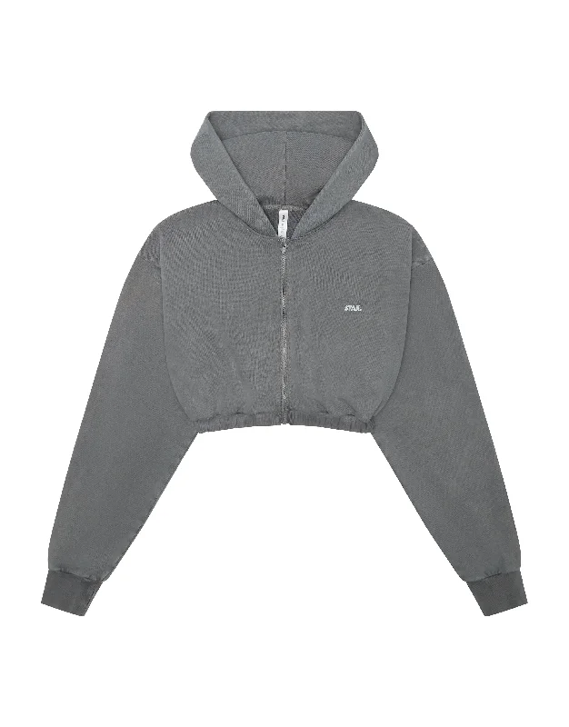 W23 Cropped Hoodie - Stone