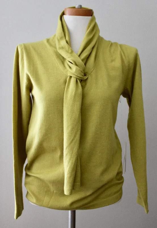 Warm Autumn Moss Sash Sweater