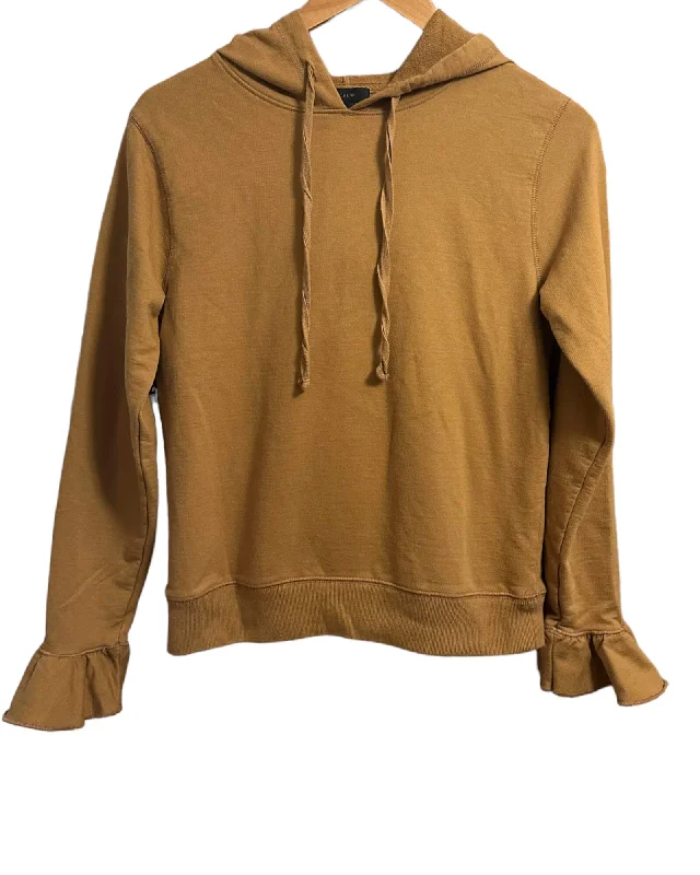 Warm Spring Caramel Ruffle Cuff Hoodie