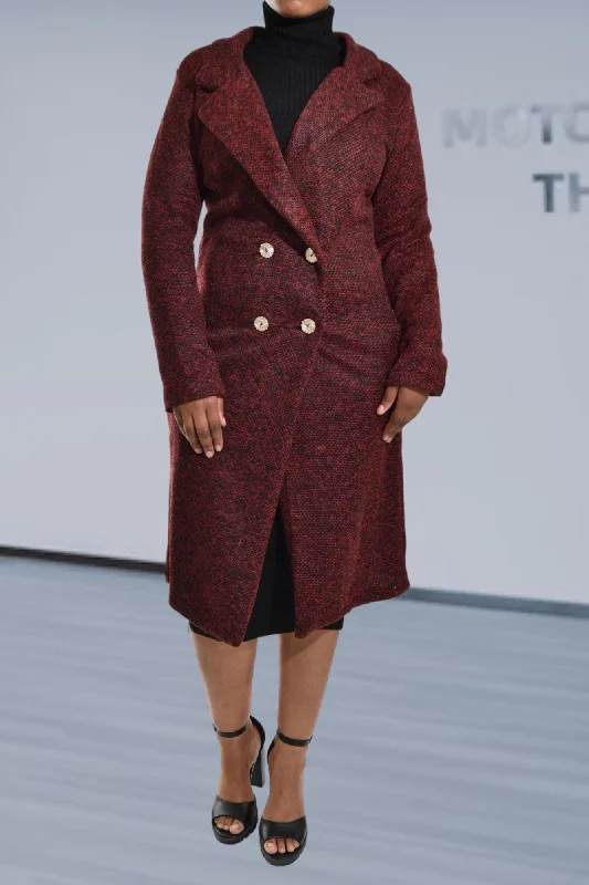 Red Heavy Weight Front Coat