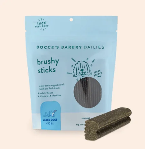 Brushy Sticks Dental Bars for Dogs from Bocce's Bakery