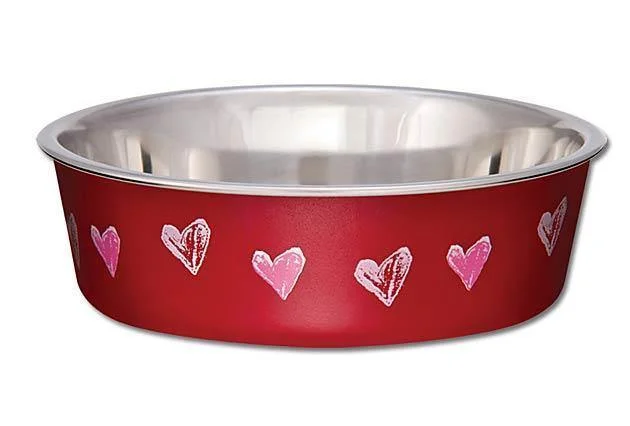 Loving Pets Bella Bowl - Red Hearts