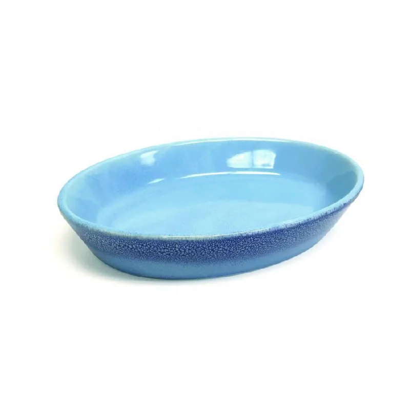 Pioneer Pet Ceramic Oval Bowl - Blue Reactive