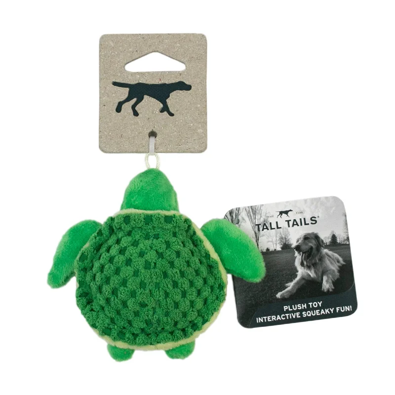 Plush Turtle with Squeaker, 4in