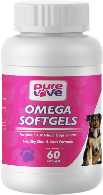 Pure Love Omega V3 SoftGels for Small to Medium Dogs and Cats