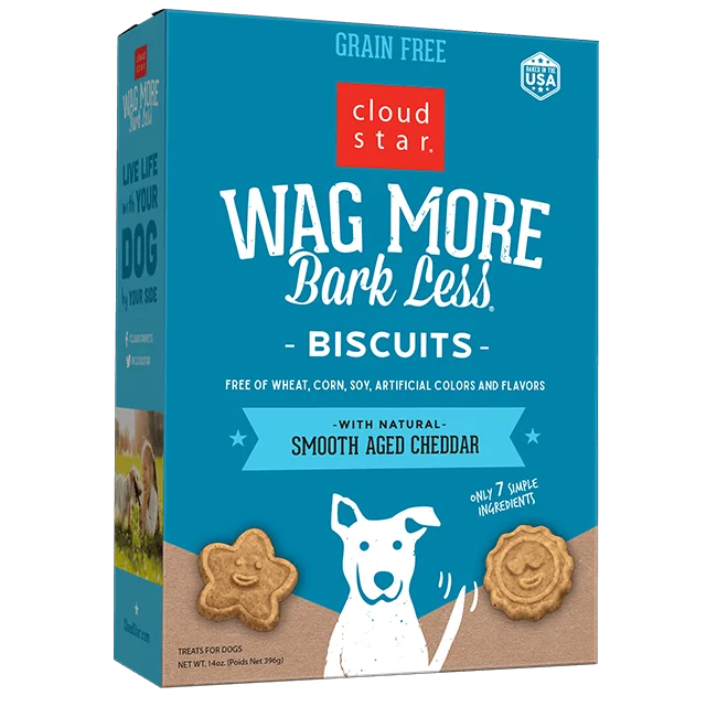 Wag More Bark Less Baked Biscuits - Aged Cheddar 396g