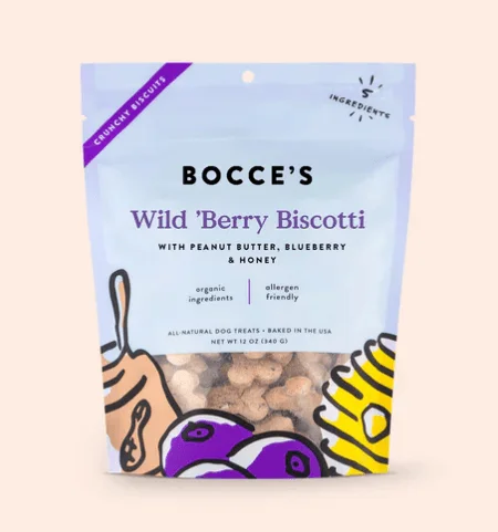 Wild 'Berry Biscotti Dog Biscuits from Bocce's Bakery