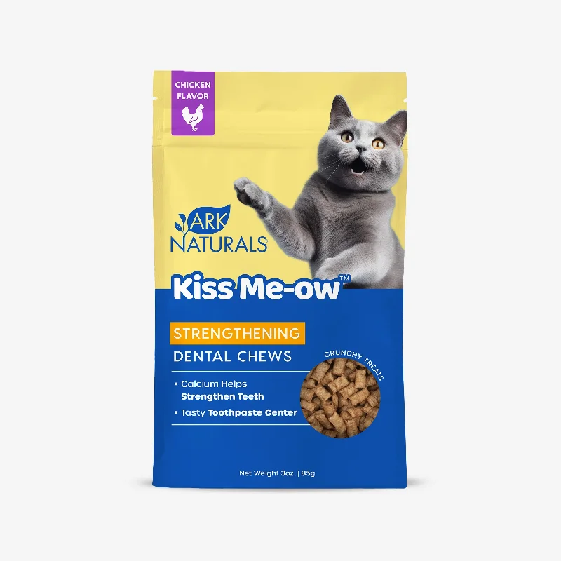 Ark Naturals Kiss Me-Ow Strengthening Dental Cat Chews Chicken Flavor - 3oz bag