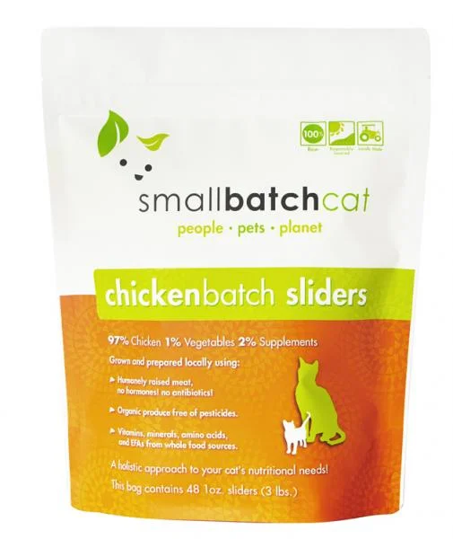 Small Batch Frozen Cat Sliders Chicken 3 lb.