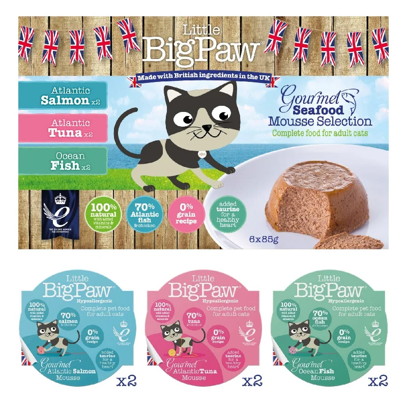 Little BigPaw Tender Gourmet Mousse Variety Pack - Seafood