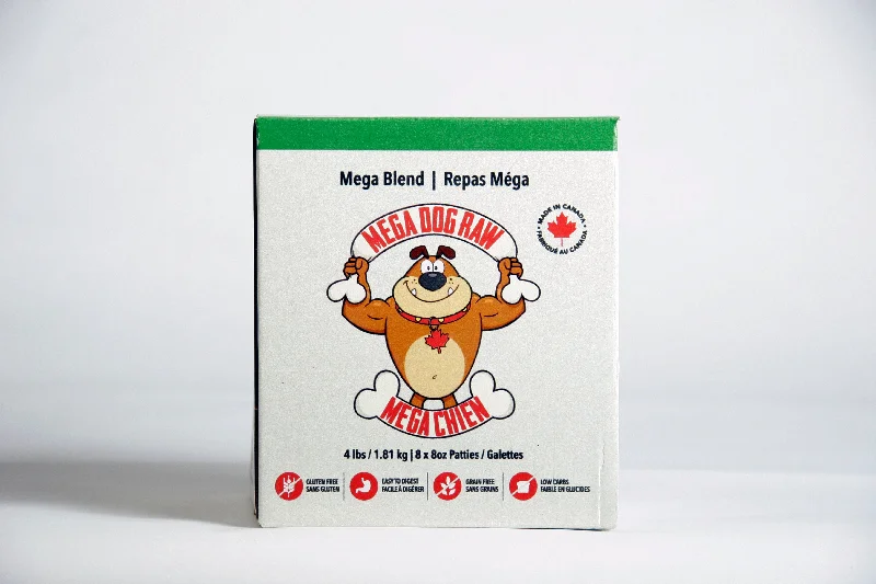 Mega Dog Mega Blend Raw Food - 4lbs (8x0.5lb Patties)