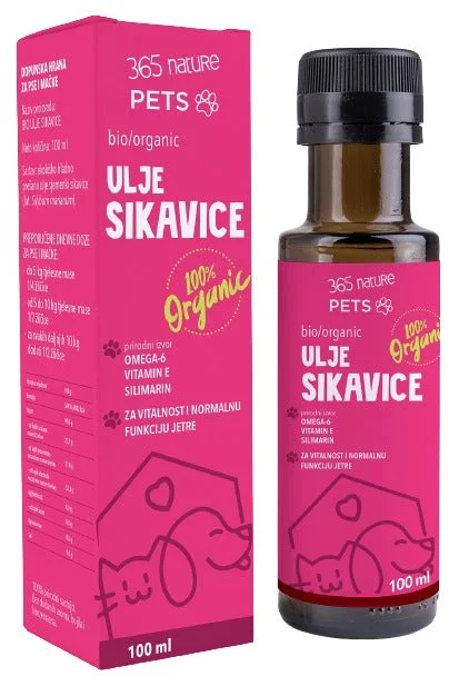 365 NATURE Pets BIO/ORGANIC Ulje sikavice za pse i mačke, 100ml