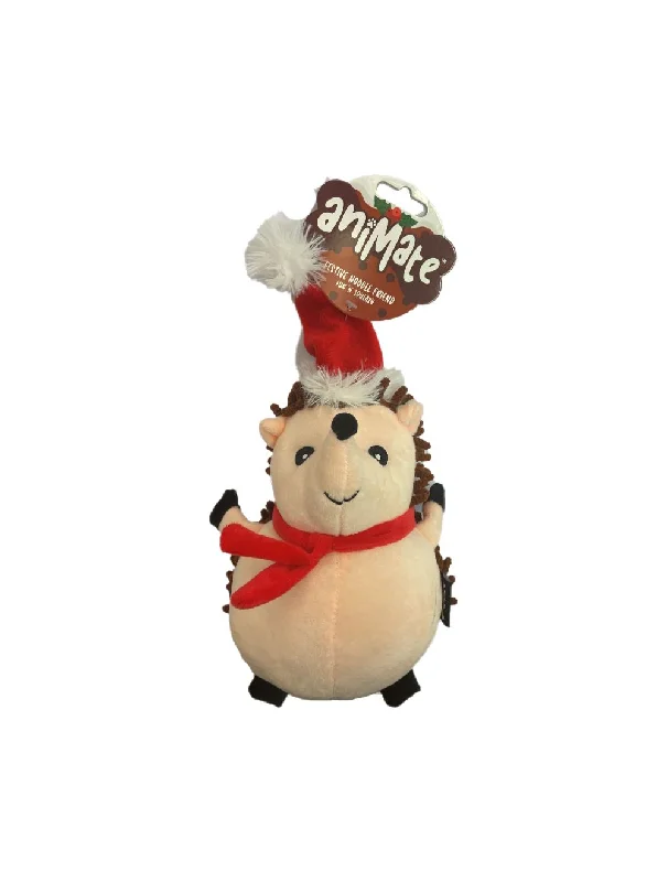 aniMate - Festive Noodle Friends Dog Toy - Hedgehog - 25cm