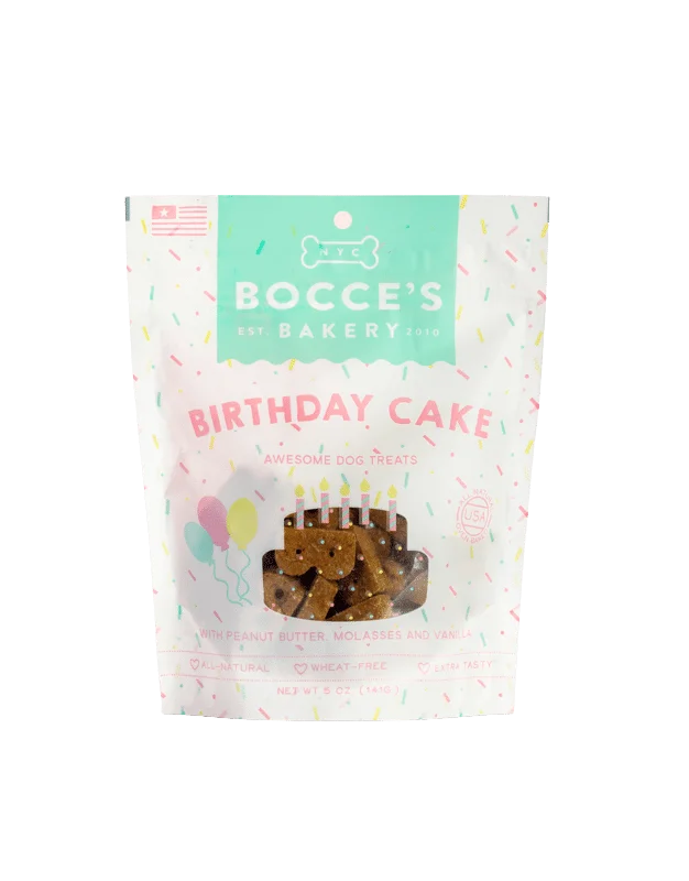 Bocce’s Limited Edition Soft & Chewy Dog Treats - Birthday Cake 5oz Bag