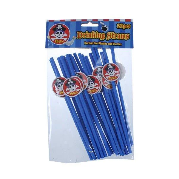 Drinking Straws Pirate 20 Pk