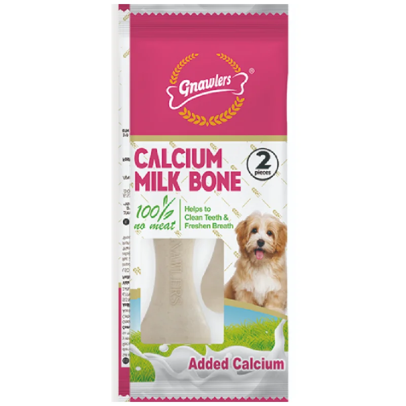 Gnawlers Calcium Milk Bone Dog Treats (18g | 2pcs)