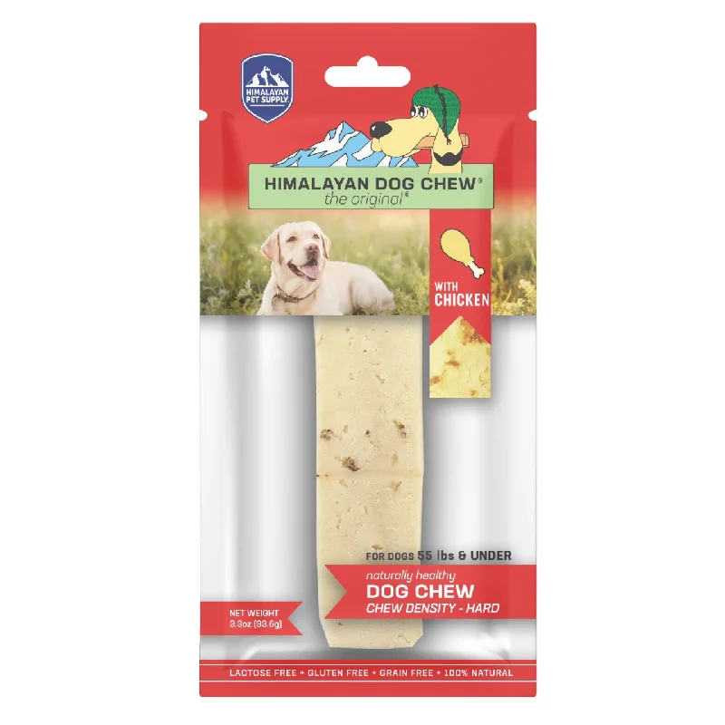 Himalayan Pet Supply Dog Chew - Smoked Hard Cheese Chew with Chicken - Large 3.3oz Bag