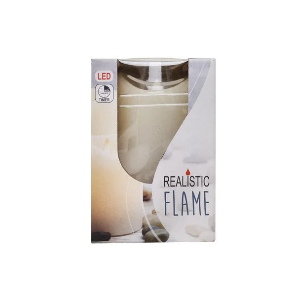 LED Candle Realistic Flame Ivory