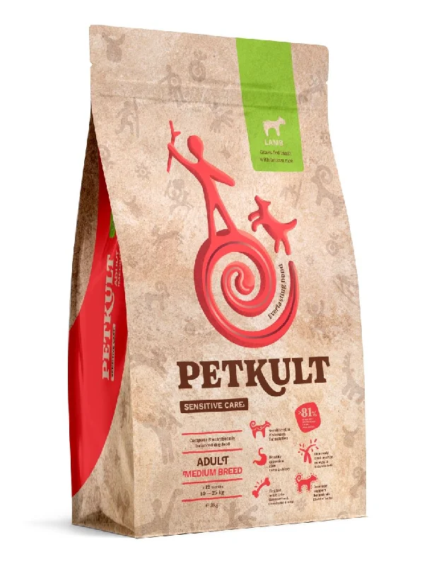 PETKULT Sensitive, Medium, janjetina sa smeđom rižom, 3kg