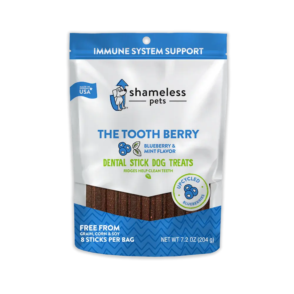 Shameless Pets The Tooth Berry Dental Sticks Dog Treats