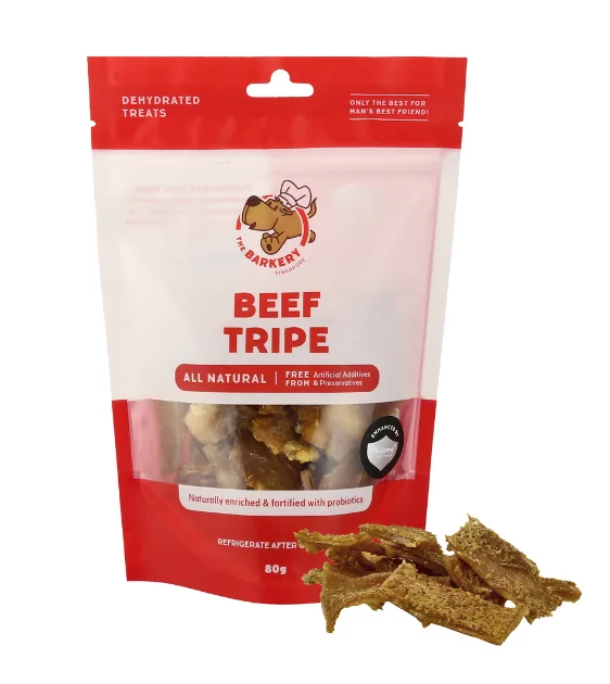 The Barkery Dehydrated Beef Tripe Dog Treats