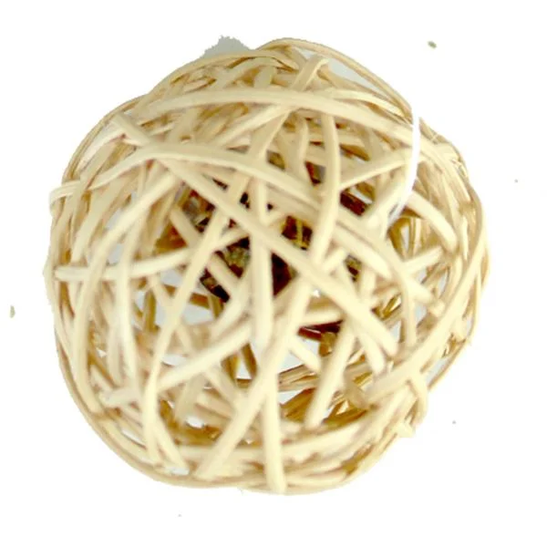 Trixie Wicker Ball with Bell Small Animal Toy