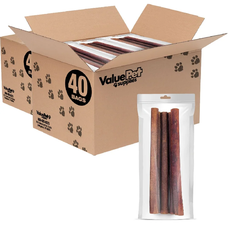 ValueBull USA Collagen Sticks, Premium Beef Dog Chews, Jumbo 12 Inch, 400 Count RESALE PACKS (80 x 5 Count)