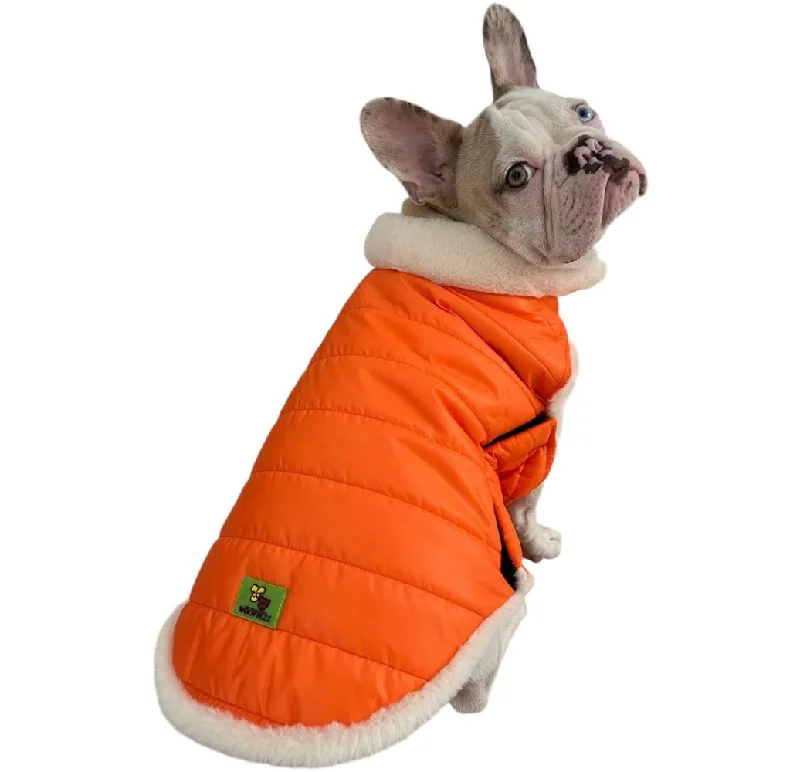 Woofiezz Warm & Comfortable Stylish Jackets for Dogs and Cats (Orange)