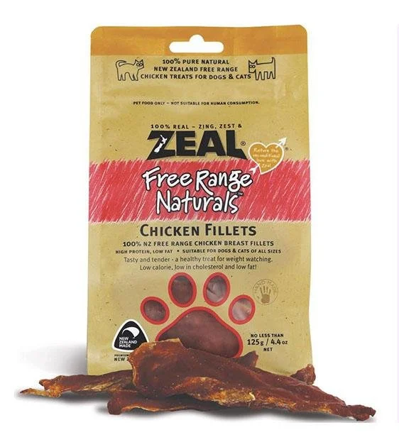 Zeal Free Range Air Dried Cat and Dog Treats (Chicken Fillets)